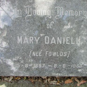 DANIELL Mary nee FOWLDS 1897-1980