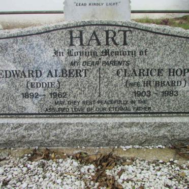 HART Edward Albert 1892-1962 &amp; Clarice Hope HUBBARD 1903-1983