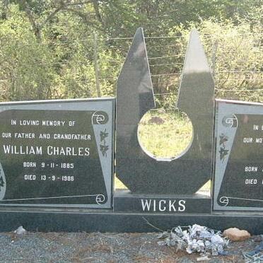 WICKS William Charles 1885-1986 &amp; Jean 1896-1987
