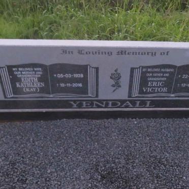 YENDALL Eric Victor 1928-2011 &amp; Edith Kathleen 1928-2016