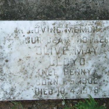 LLOYD Olive May nee PENNY 1902-1978