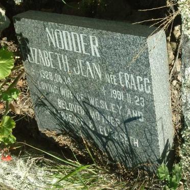 NODDER Elizabeth Jean nee CRAGG 1928-1991