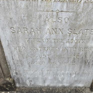 SLATER John Francis 1876 &amp; Sarah Ann BLAND -1912