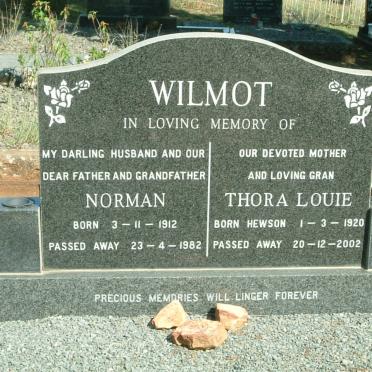 WILMOT Norman 1912-1982 &amp; Thora Louie 1920-2002