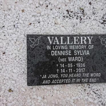 VALLERY Dennise Sylvia nee WARD 1936-2017