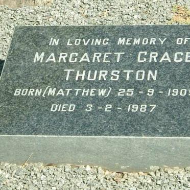 THURSTON Margaret Grace nee MATTHEW 1909-1987