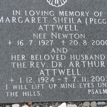 ATTWELL Arthur 1924-2003 &amp; Margaret Sheila NEWTON 1927-2000