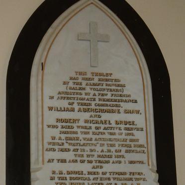 3. Memorial tablets inside church