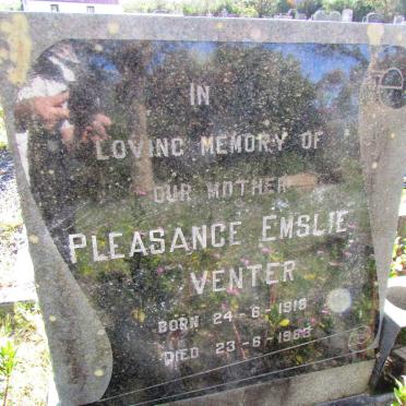 VENTER Pleasance Emslie 1919-1983