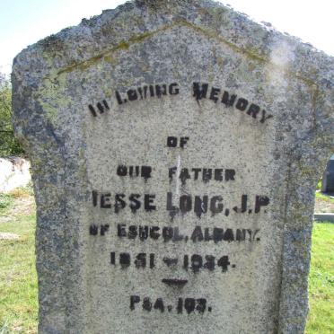 LONG Jesse 1851-1934