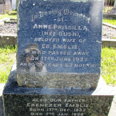 EMSLIE Ebenezer 1882-1956 &amp; Anne Priscilla GUSH -1922