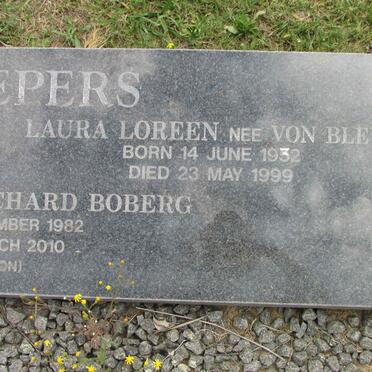 SCHEEPERS Laura Loreen nee VON BLERK 1932-1999