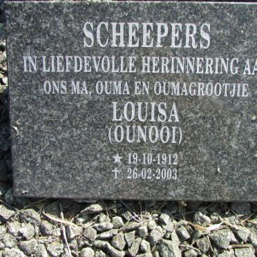 SCHEEPERS Louisa 1912-2003