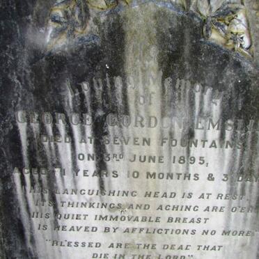 EMSLIE George Gordon -1895