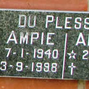 PLESSIS Ampie, du 1940-1998 &amp; Anria 1939-