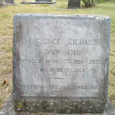 RICHARDS Florence nee AMM -1929