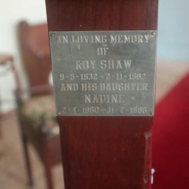 SHAW Roy 1932-1982 :: SHAW Nadine 1960-1986