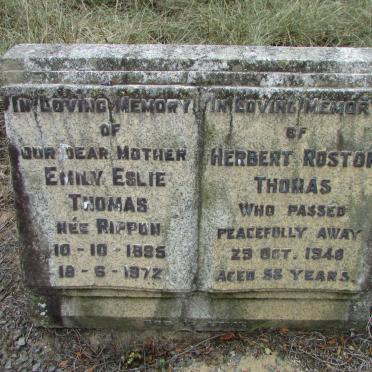 THOMAS Herbert Roston -1940 &amp; Emilie Eslie RIPPON 1895-1972