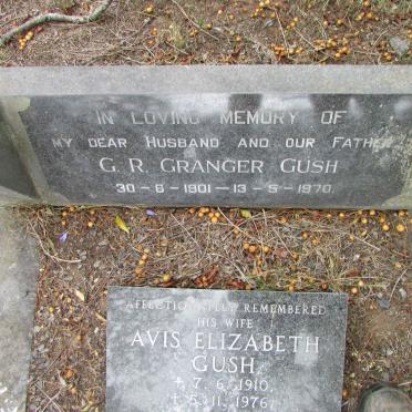 GUSH G.R. Granger 1901-1970 &amp; Avis Elizabeth 1910-1976