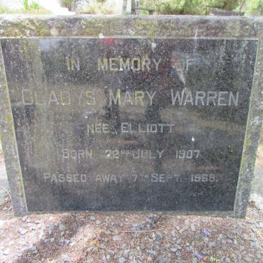 WARREN Gladys Mary nee ELLIOTT 1907-1968