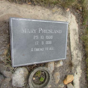 PRESLAND Mary 1908-1996