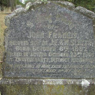 SLATER John Francis 1882-1901