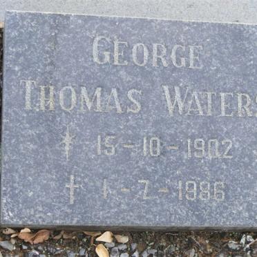 WATERS George Thomas 1902-1986