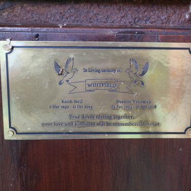 WHITFIELD Keith Neil 1950-2014 &amp; Desiree Veronica 1953-2018
