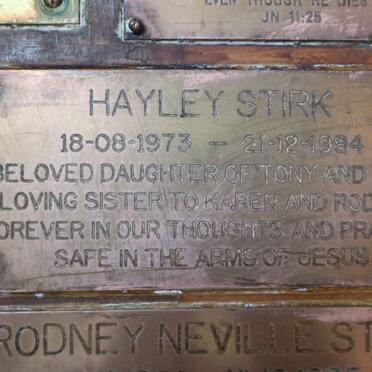 STIRK Hayley 1973-1994