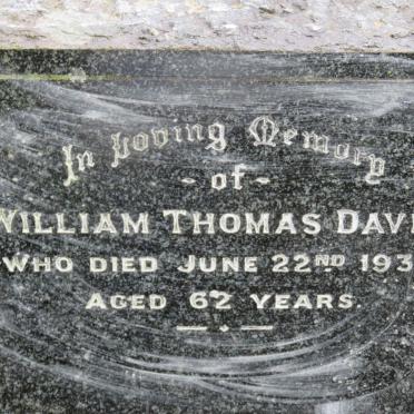 DAVIES William Thomas -1938