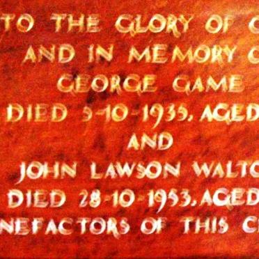 GAME George -1935 :: WALTON John Lawson -1953