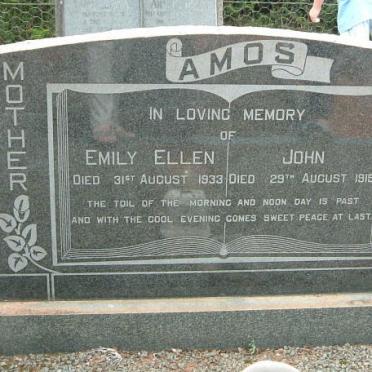 AMOS John -1915 &amp; Emily Ellen -1933