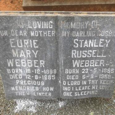 WEBBER Stanley Russell 1895-1953 &amp; Eurie Mary 1899-1985