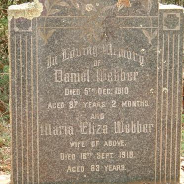 WEBBER Daniel -1910 :: WEBBER Maria Eliza -1918