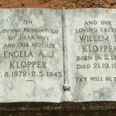 KLOPPER Willem 1872-1957 &amp; Engela A.J. 1872-1943