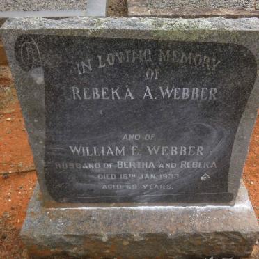 WEBBER William E. -1933 &amp; Rebeka A.