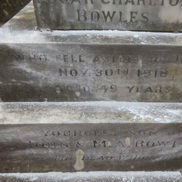 BOWLES Edgar Charlton -1918