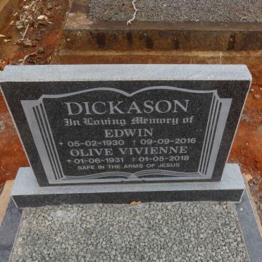 DICKASON Edwin 1930-2016 &amp; Olive Vivienne 1931-2018