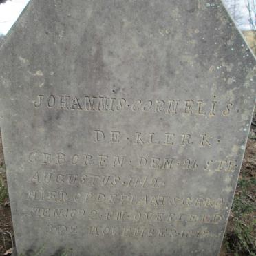 KLERK Johannis Cornelis, de 1792-1878