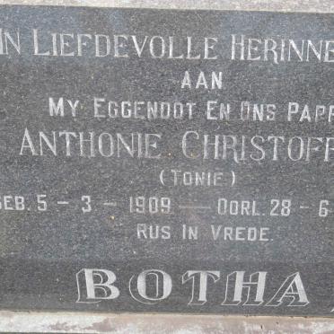 BOTHA Anthonie Christoffel 1909-1965