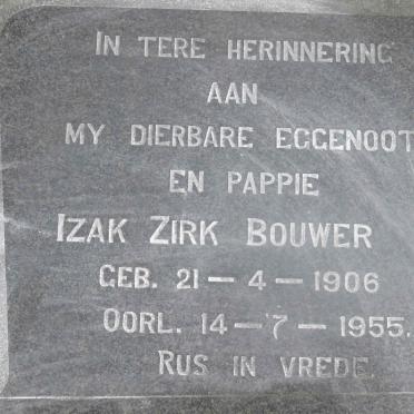 BOUWER Izak Zirk 1906-1955