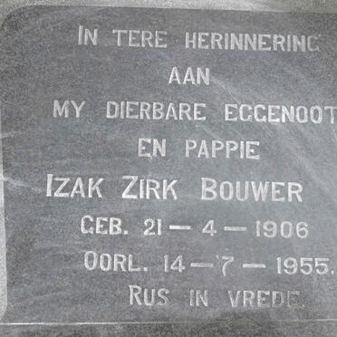 BOUWER Izak Zirk 1906-1955