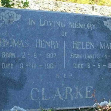 CLARKE Thomas Henry 1902-1963 &amp; Helen Mary GANT 1901-1955
