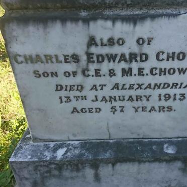 CHOWLES Charles Edward -1913