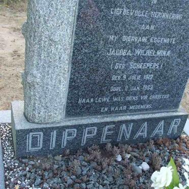 DIPPENAAR Jacoba Wilhelmina nee SCHEEPERS 1913-1963