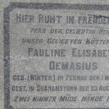 DEMASIUS Pauline Elisabeth nee WINTER 1869-1954