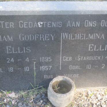 ELLIS William Godfrey 1895-1957 &amp; Wilhelmina Johanna STARBUCK 1896-1976