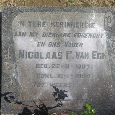ECK Nicolaas P., van 1907-1958