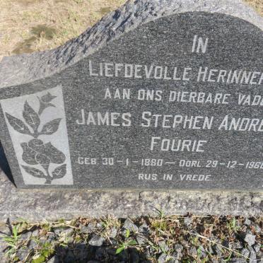 FOURIE James Stephen Andrew 1880-1960
