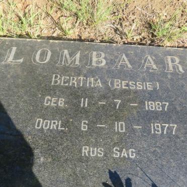 LOMBAARD Bertha 1887-1977